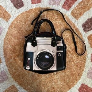 Vintage Camera cross body purse with adjustable strap